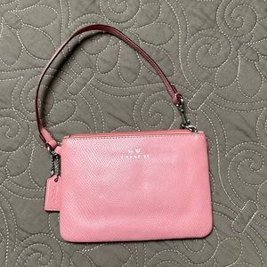 Coach Pebbled Leather Wristlet